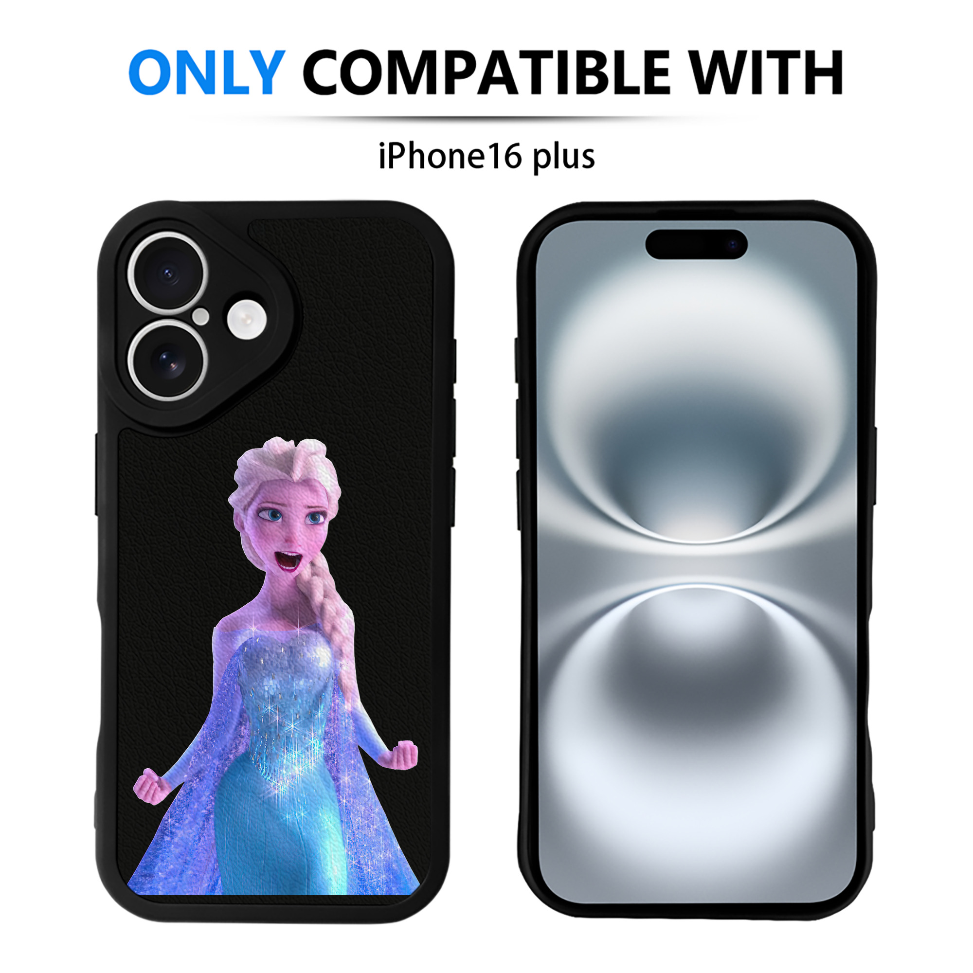 （画像用） アナと雪の女王 アンナ エルサ Frozen Anna Elsa 【iPhone 16シリーズ対応】シリコンスマホケース（レザー調） 材質：シリコン